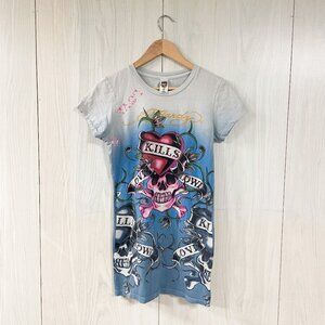 Vintage Christian Audigier Ed Hardy Tattoo Y2K Large Graphic Made in USA T-shirt